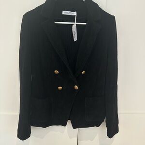 Amina Rubinacci Sweater Blazer with decorative gold buttons